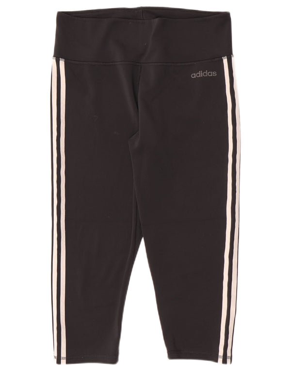 Adidas Climalite Capri Leggings UK 16/18 Large Noir Polyester