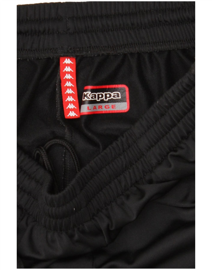 KAPPA Pantalon de Survêtement Graphique Homme Large Noir Polyester