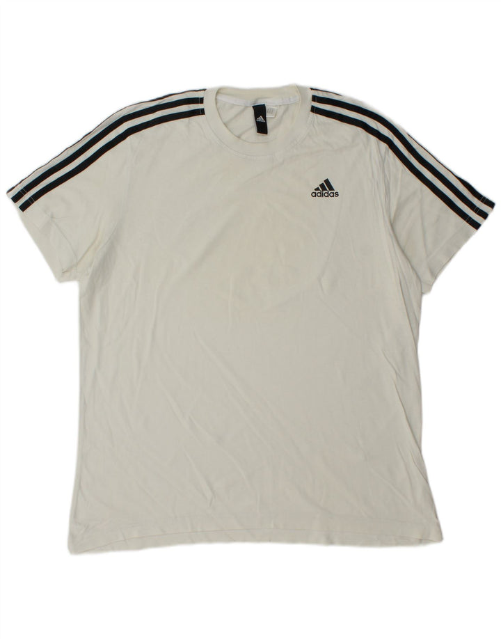 ADIDAS T-Shirt Homme Blanc Moyen