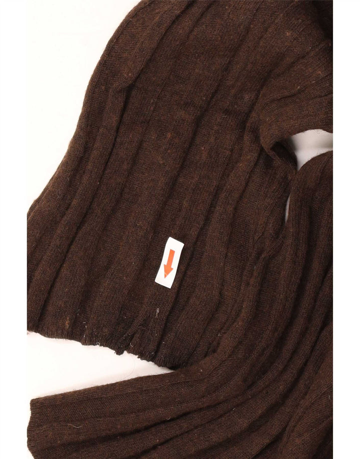 Zara Pull surdimensionné à col rond pour femme UK 14 Marron moyen Polyamide