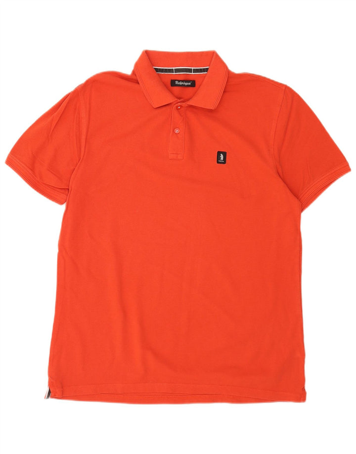 Refrigue Polo Homme Large Orange Coton