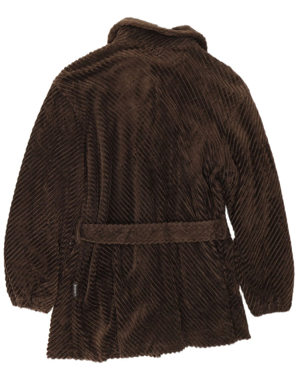 Armani Jeans Manteau en velours côtelé pour femme UK 14 Coton marron moyen