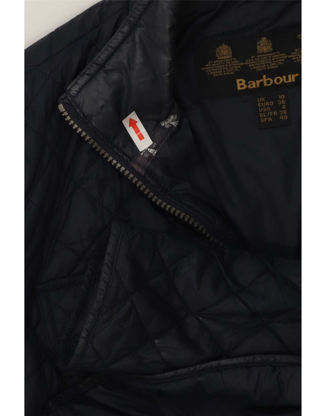 Barbour Veste matelassée pour femme UK 10 Small Bleu marine