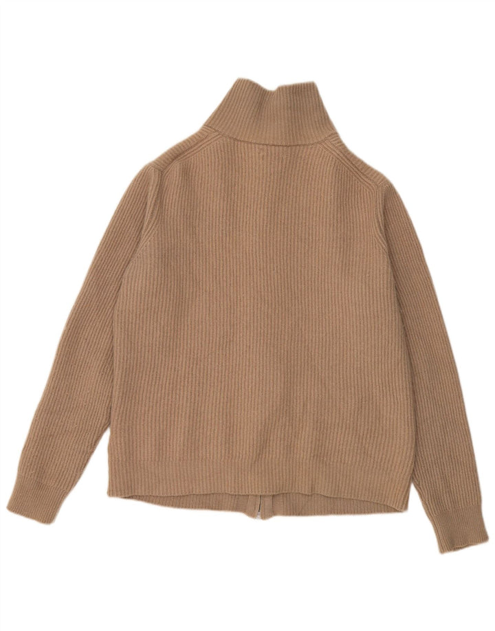 MASSIMO DUTTI Pull Cardigan Femme UK 16 Large Gris Coton