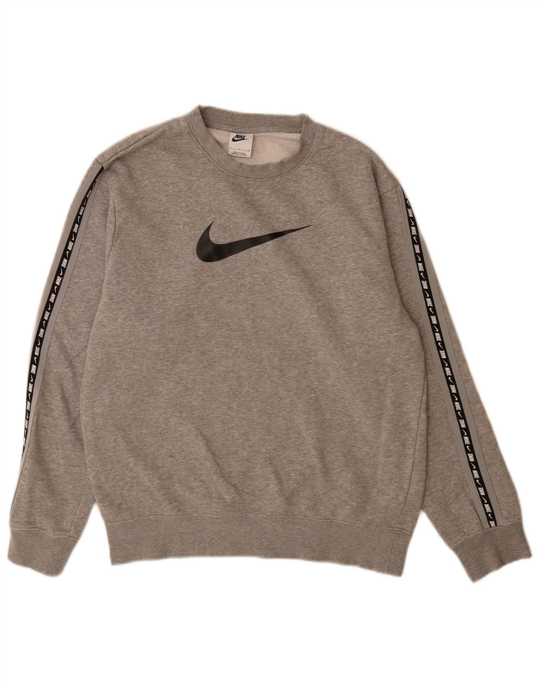 Nike Mens Graphic Sweatshirt Jumper Petit Gris Moucheté Coton