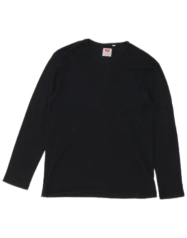 Levi's Top Manches Longues Femme UK 44 Noir Moyen Coton