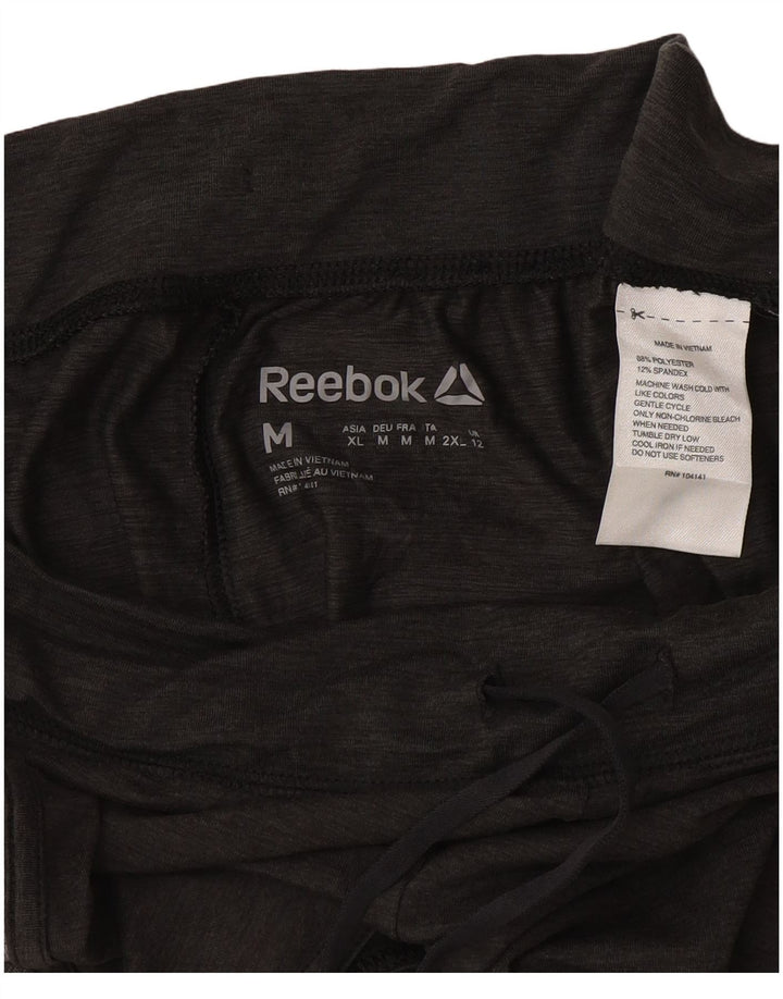 Reebok Short de sport pour femme UK 12 Gris moyen Polyester colour block