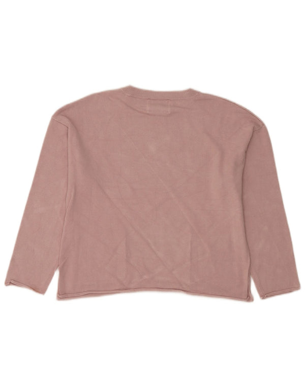 Zara Pull ras du cou fille 11-12 ans Rose Viscose