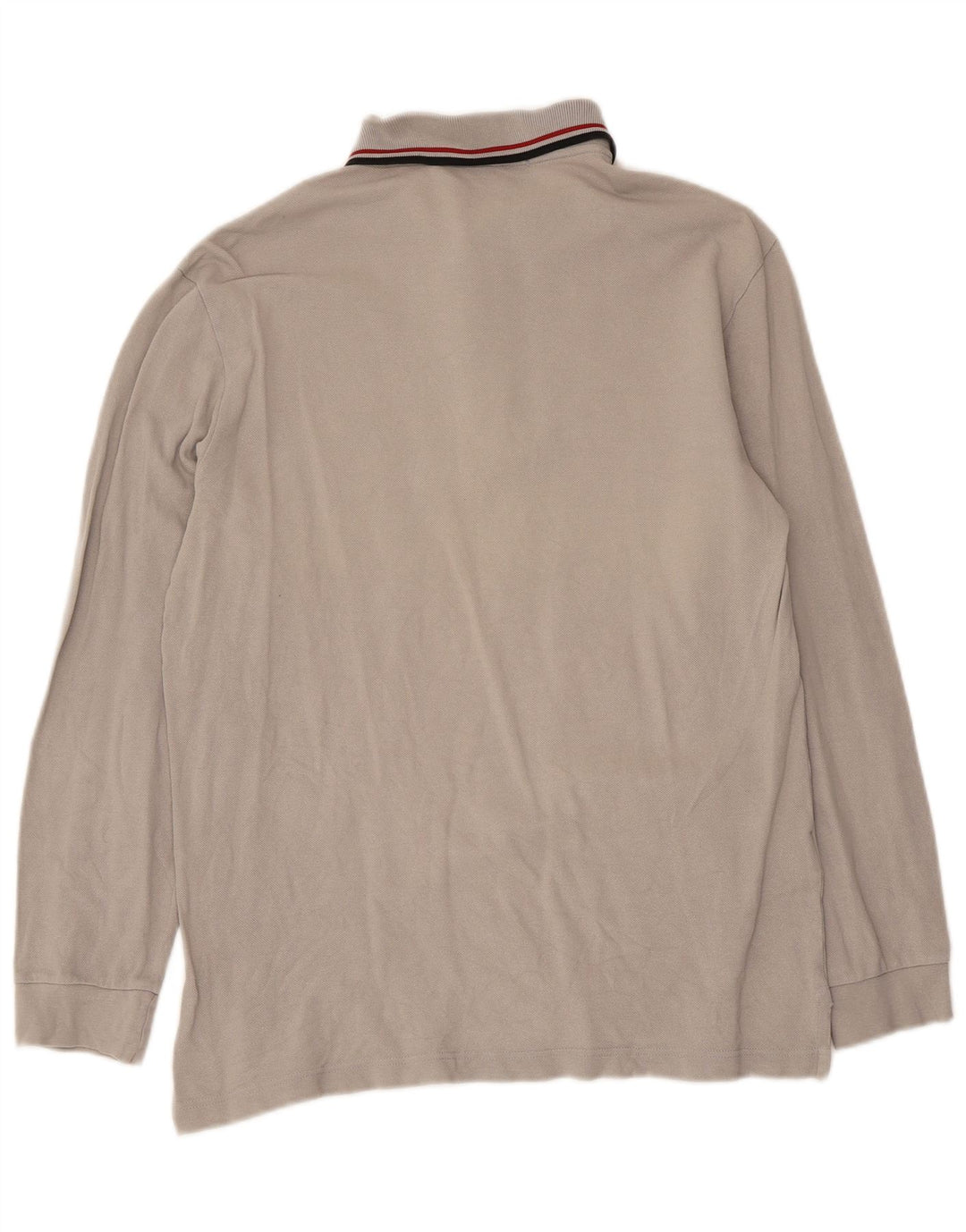Fred Perry Polo à manches longues pour homme en coton gris moyen classique