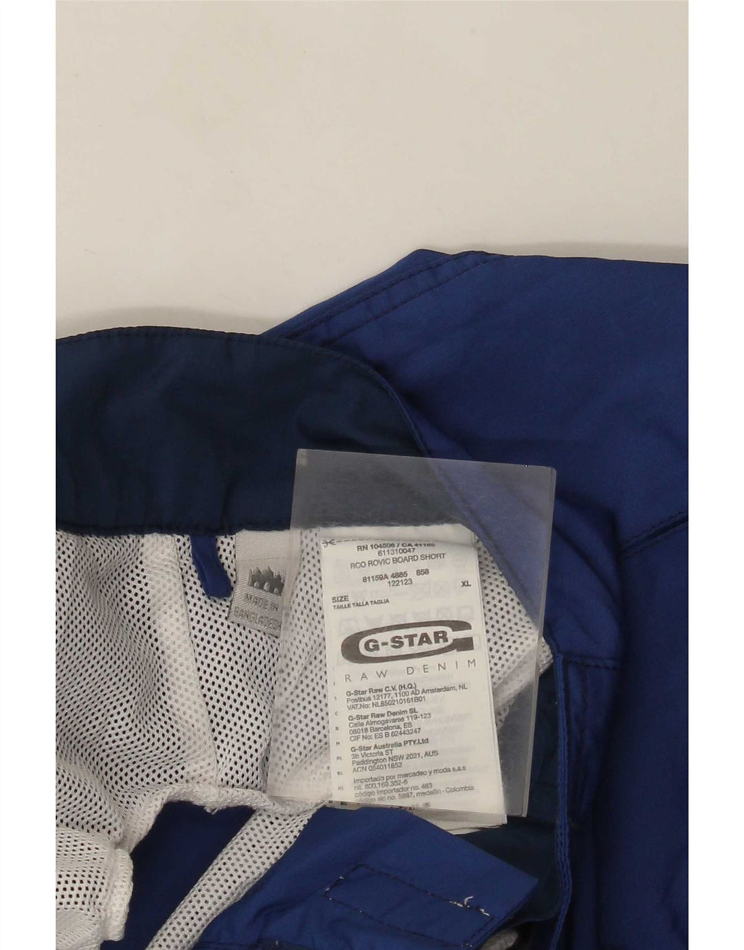 G-Star Short de bain cargo homme XL bleu polyester
