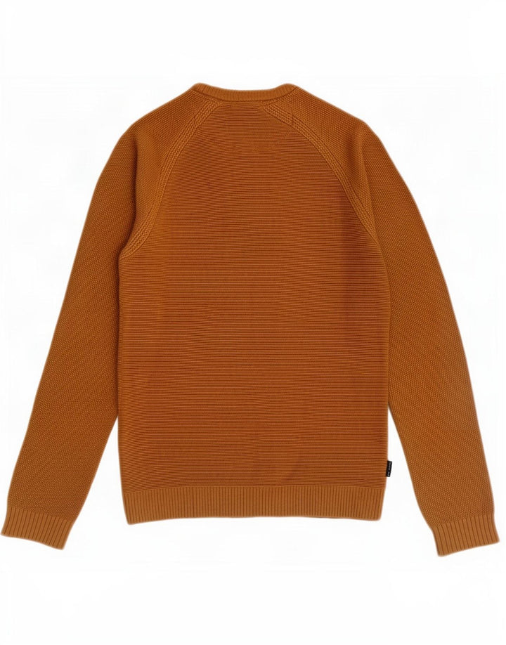Ted Baker Pull col rond pour homme Taille 2 Petit coton beige