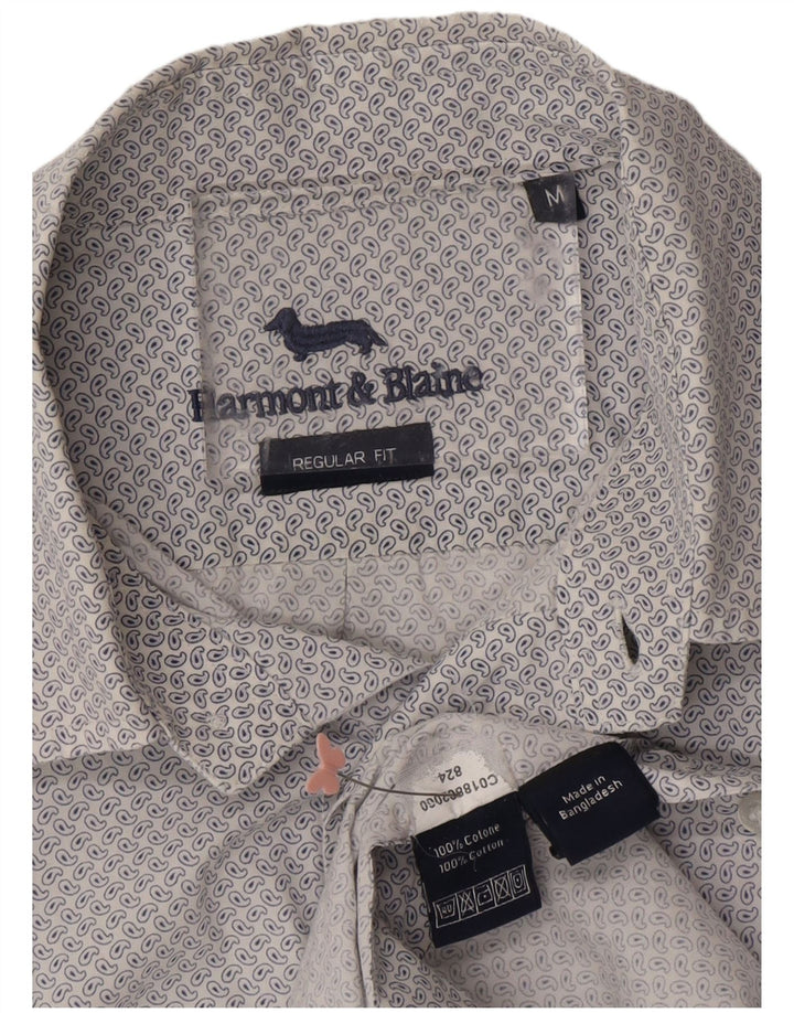 HARMONT & BLAINE Chemise Regular Fit Homme Blanc Moyen Paisley Coton