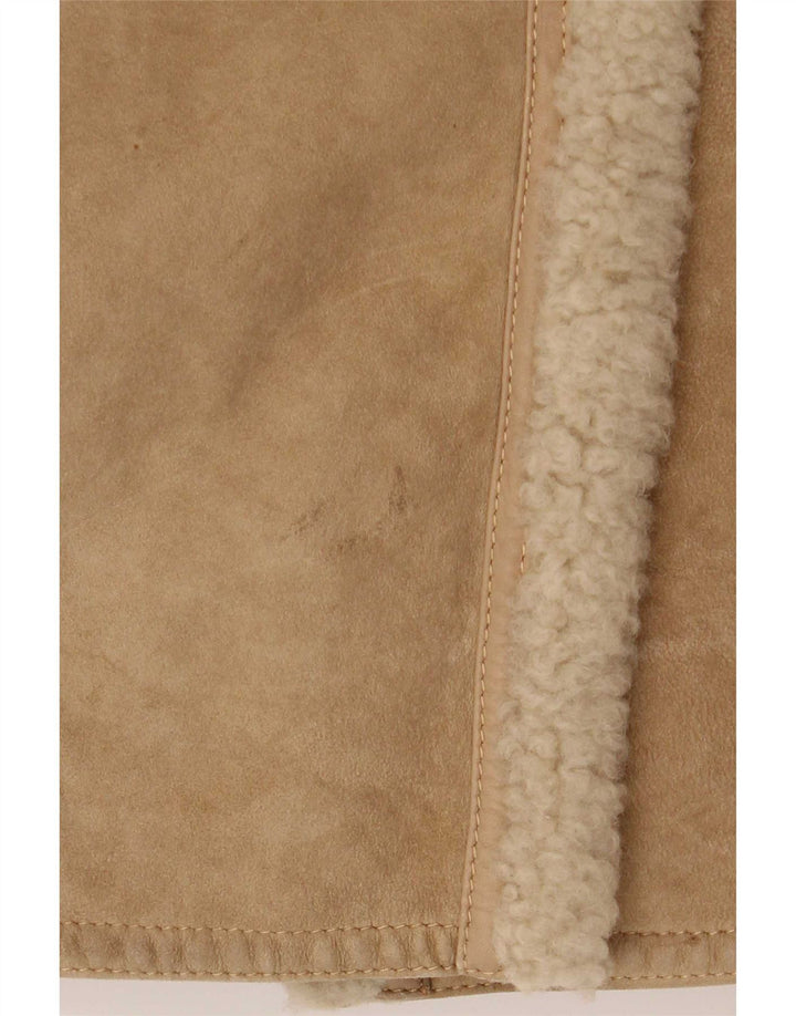 Cristiano Di Thiene Manteau en peau de mouton pour femme IT 44 Beige moyen