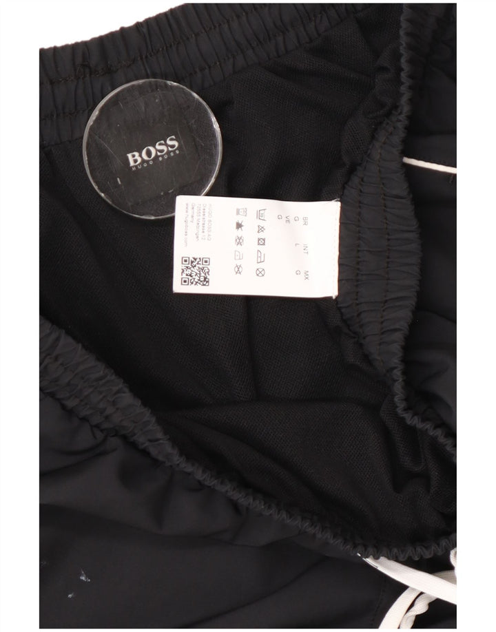 Hugo Boss Short de sport graphique pour hommes, grand noir, polyester