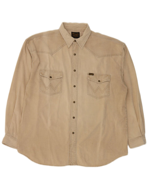 Wrangler Chemise en velours côtelé pour homme 2XL Coton beige