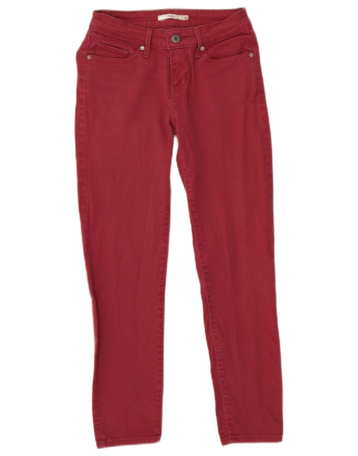 Levi's Jean Slim 712 Femme Rouge W25 L26 Coton