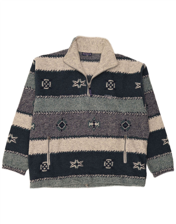 Gigi's Pull col zippé pour homme 2XL Multicolore Fair Isle