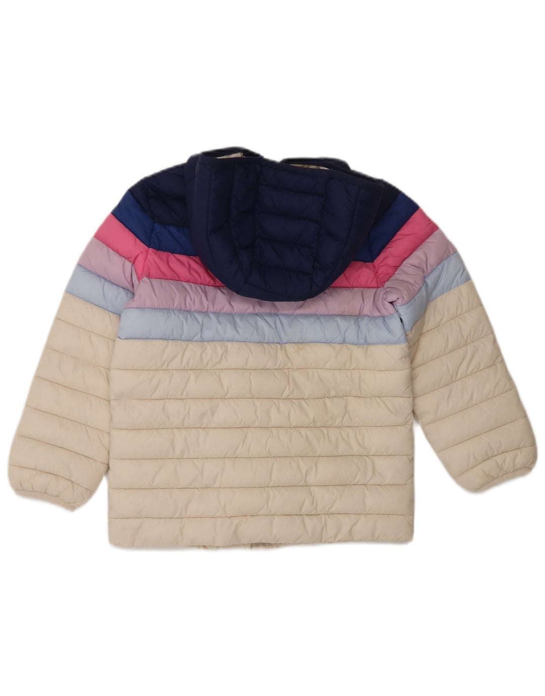 JOULES Veste matelassée à capuche pour fille 7-8 ans Blanc cassé Colourblock