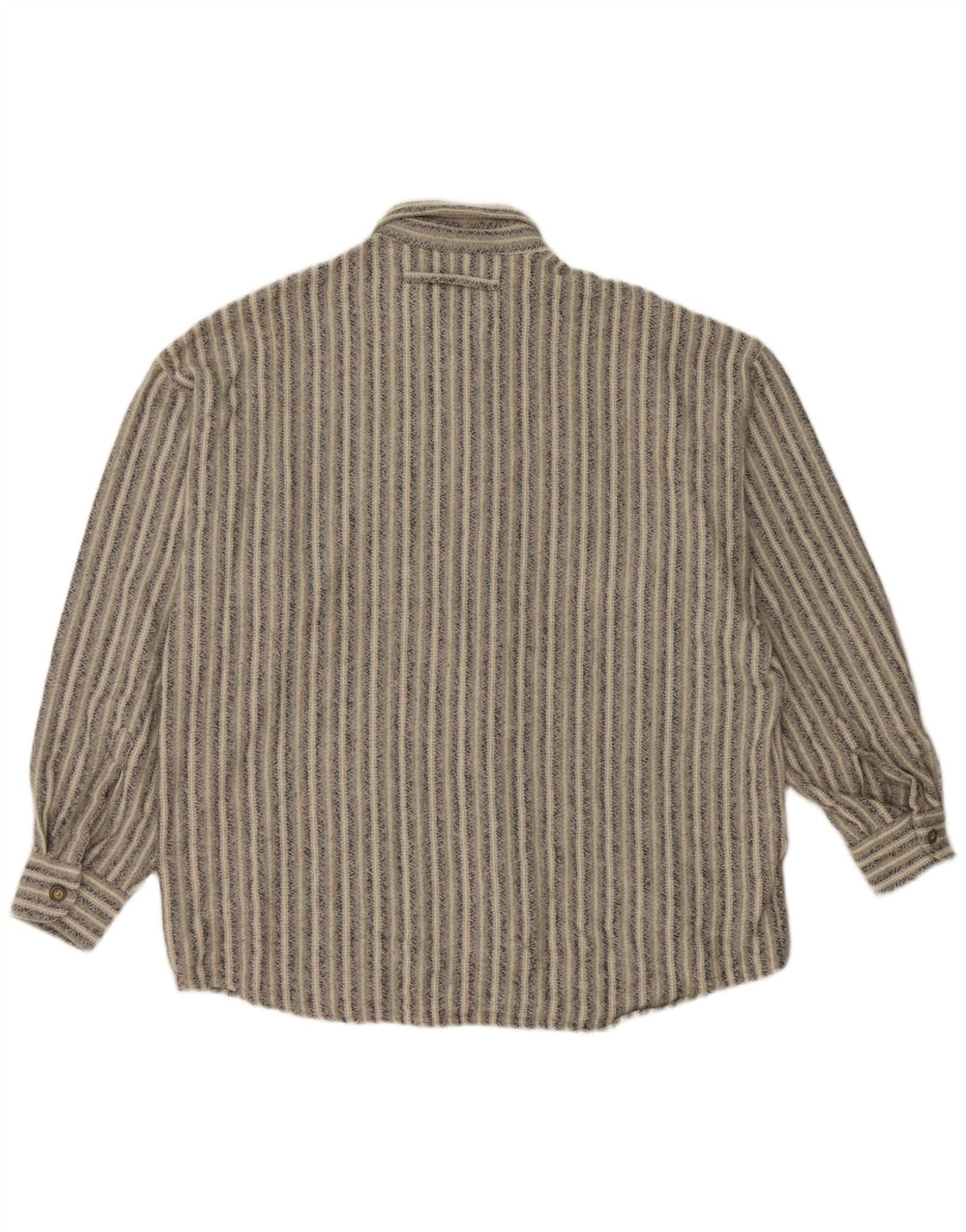 HAUPT Chemise en flanelle pour homme Taille 41/42 Grand coton gris à fines rayures