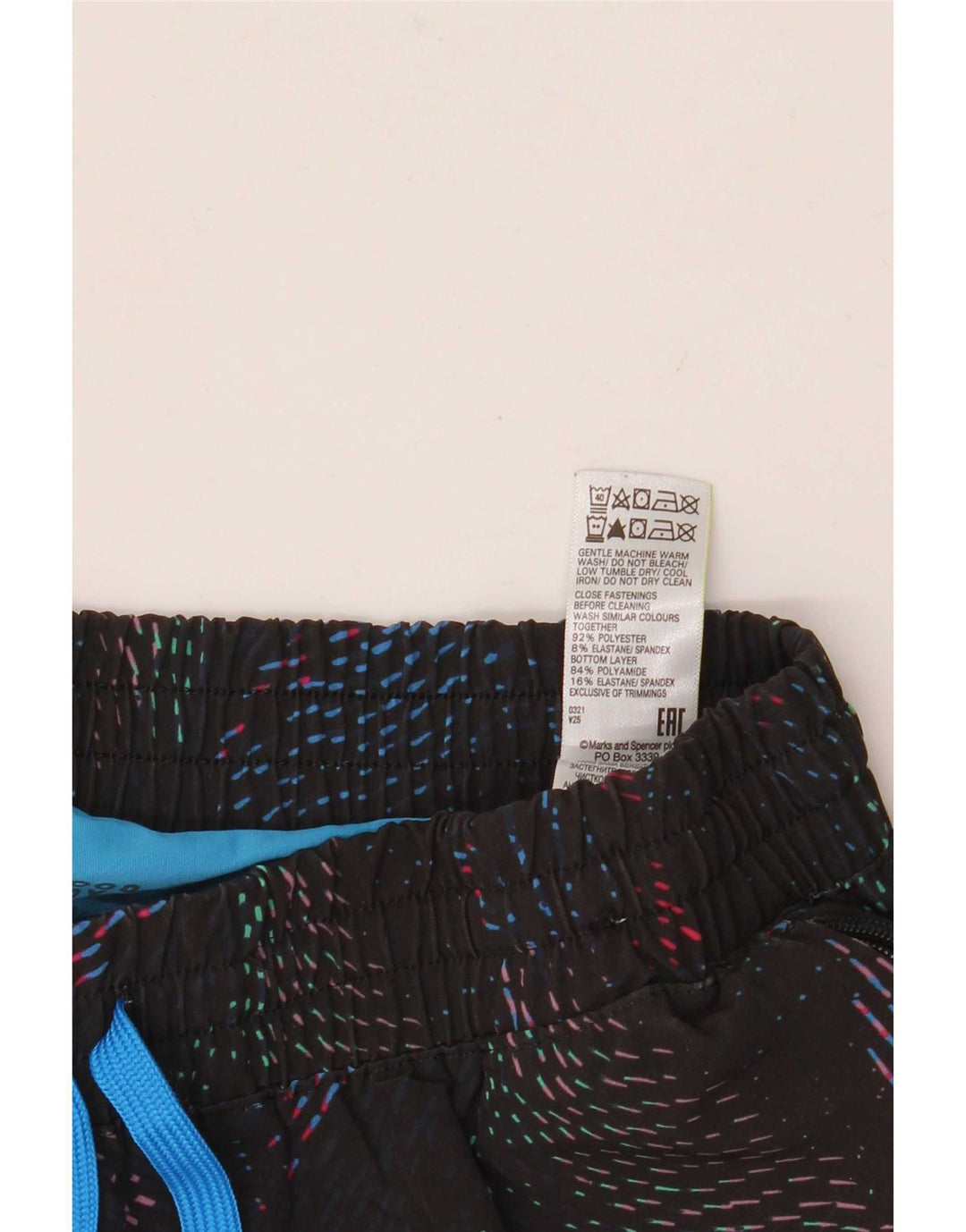 Marks & Spencer Short de sport pour femme UK 8 Small Noir à pois en polyester