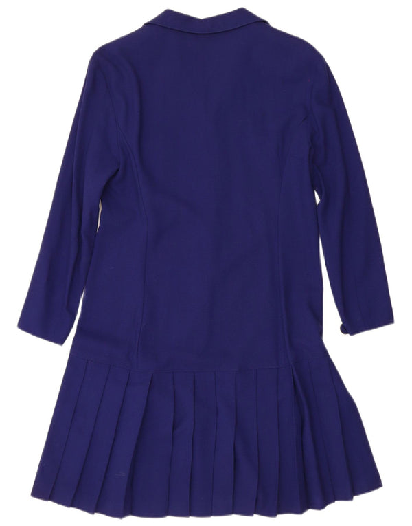 Amuleti Robe trapèze à manches longues pour femme UK 14 Large Bleu marine