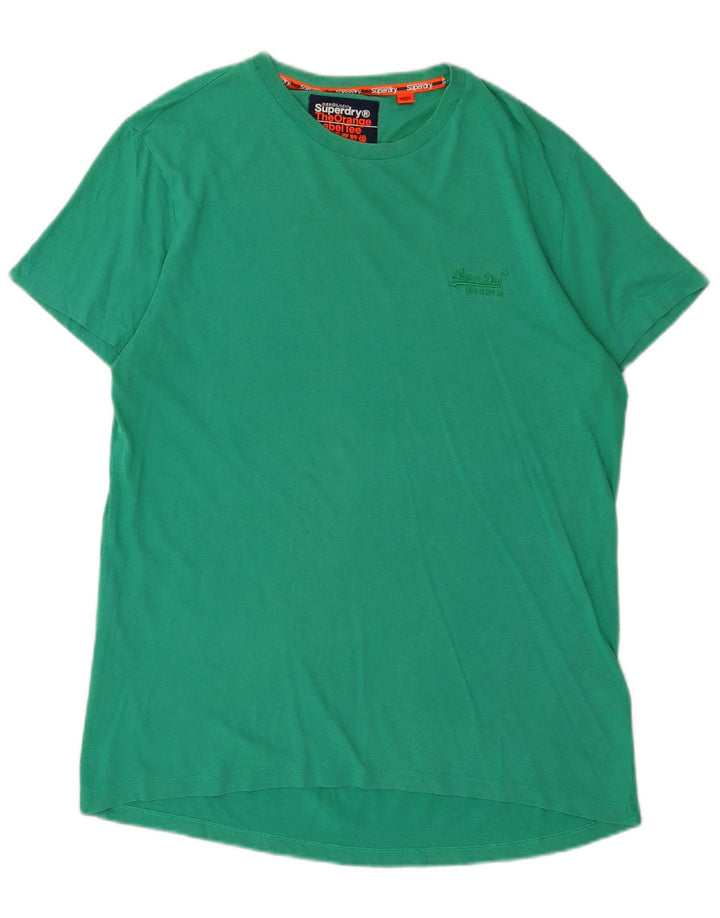 SUPERDRY T-Shirt Homme Top Large Vert Coton