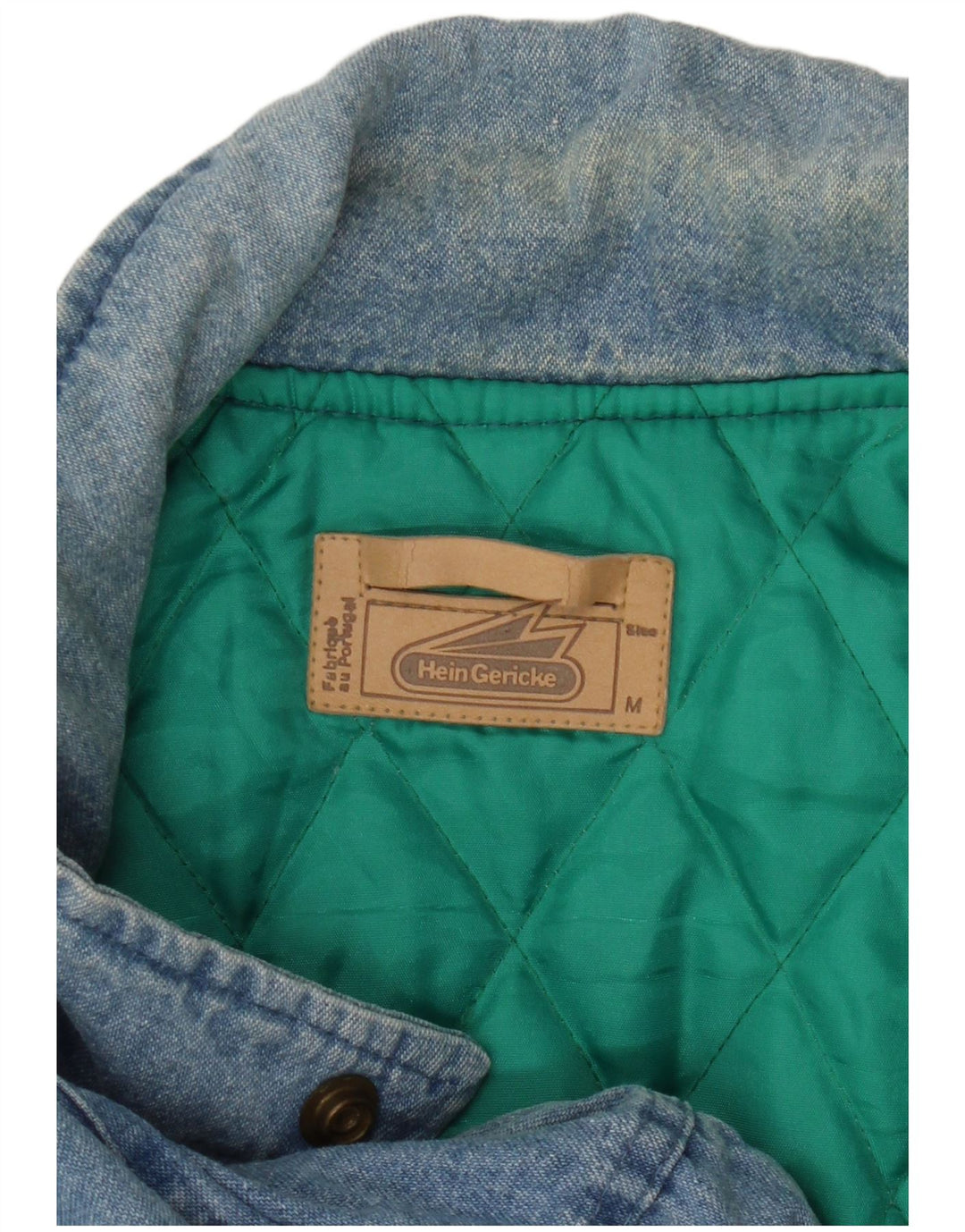 HEIN GERICKE Veste en jean militaire coupe ample pour homme UK 38 Bleu moyen Coton