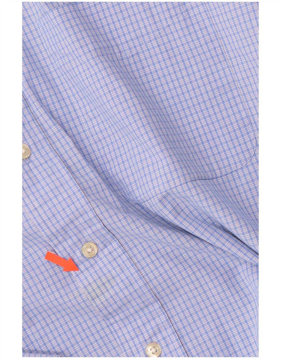 TOMMY HILFIGER Mens Shirt Size 17 XL Blue Check Cotton
