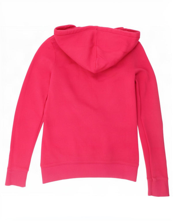 Benetton Pull à capuche zippé pour femme UK 6 XS Rose Coton