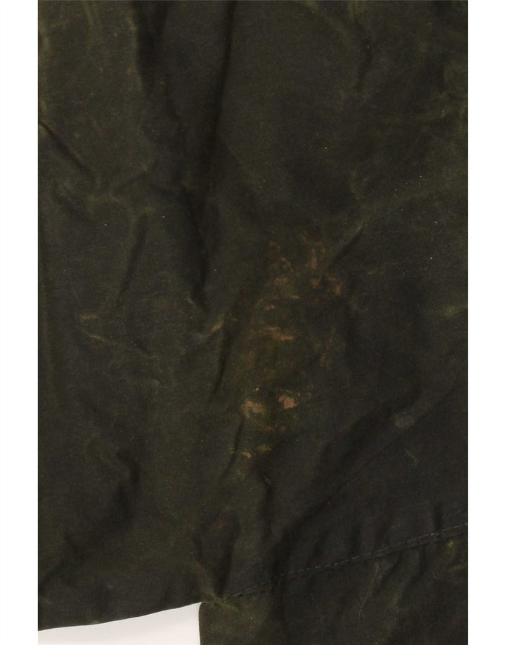 veste en coton ciré vintage pour hommes UK 36 Petit chèque vert