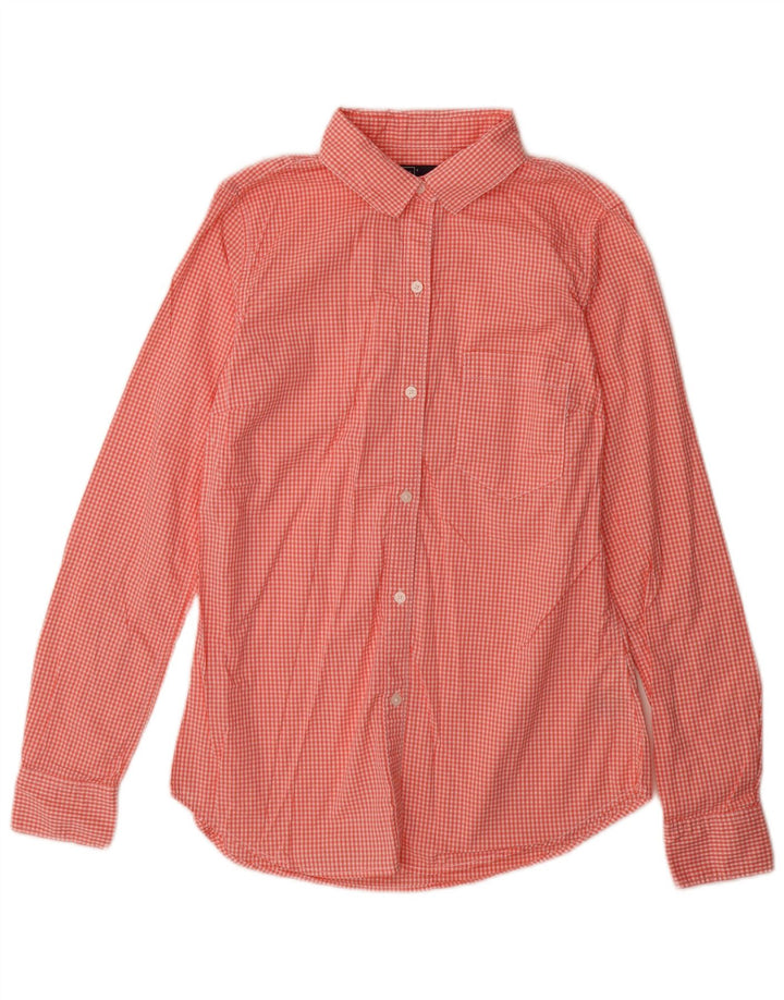 Gap Chemise Femme UK 10 Petit Rouge Vichy Coton