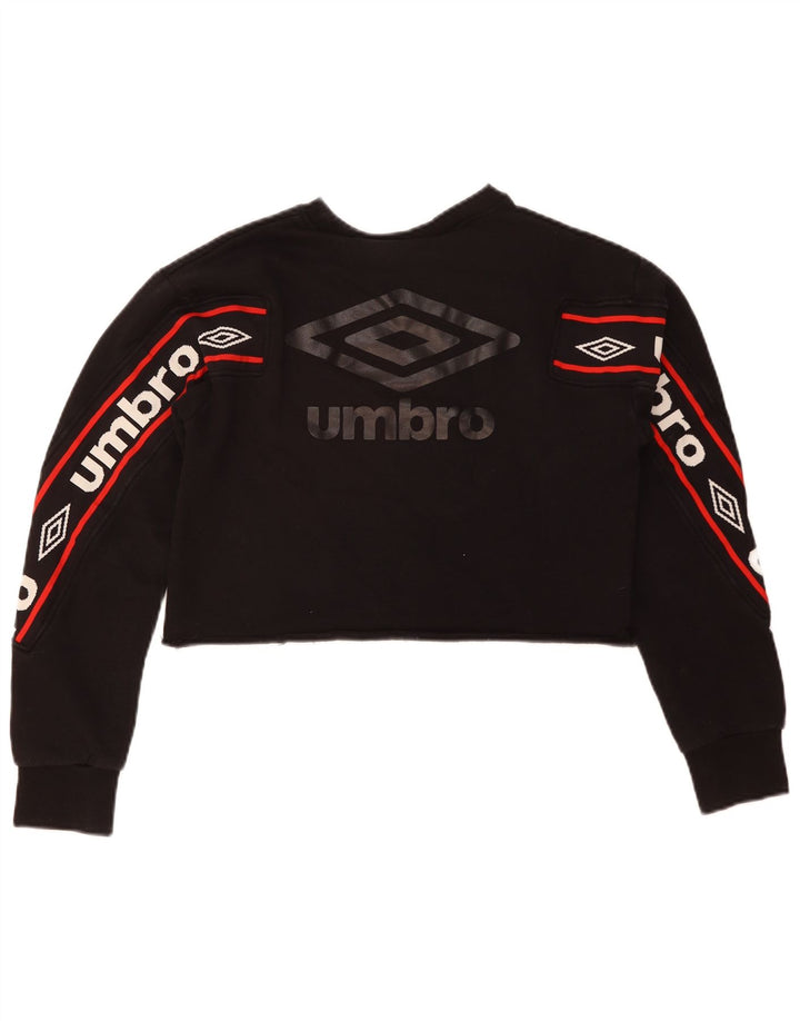 Umbro Sweat-shirt court graphique pour femme UK 44 Noir moyen