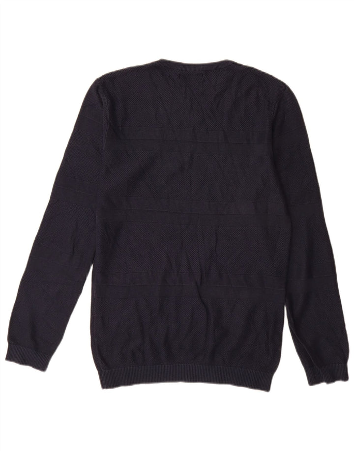 Zara Pull col bateau pour homme Petit rayé bleu marine