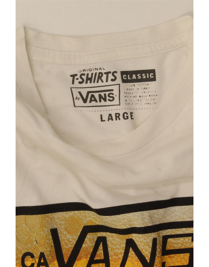 Vans T-shirt graphique pour hommes, grand coton blanc