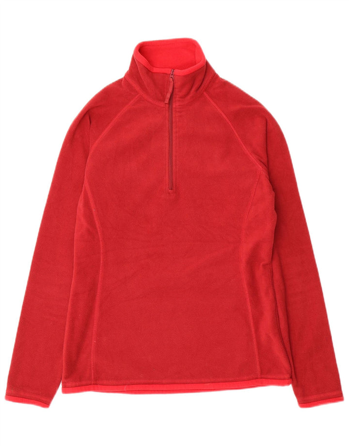 Mountain Warehouse Pull polaire à col zippé pour femme UK 8 Small Rouge Polyester