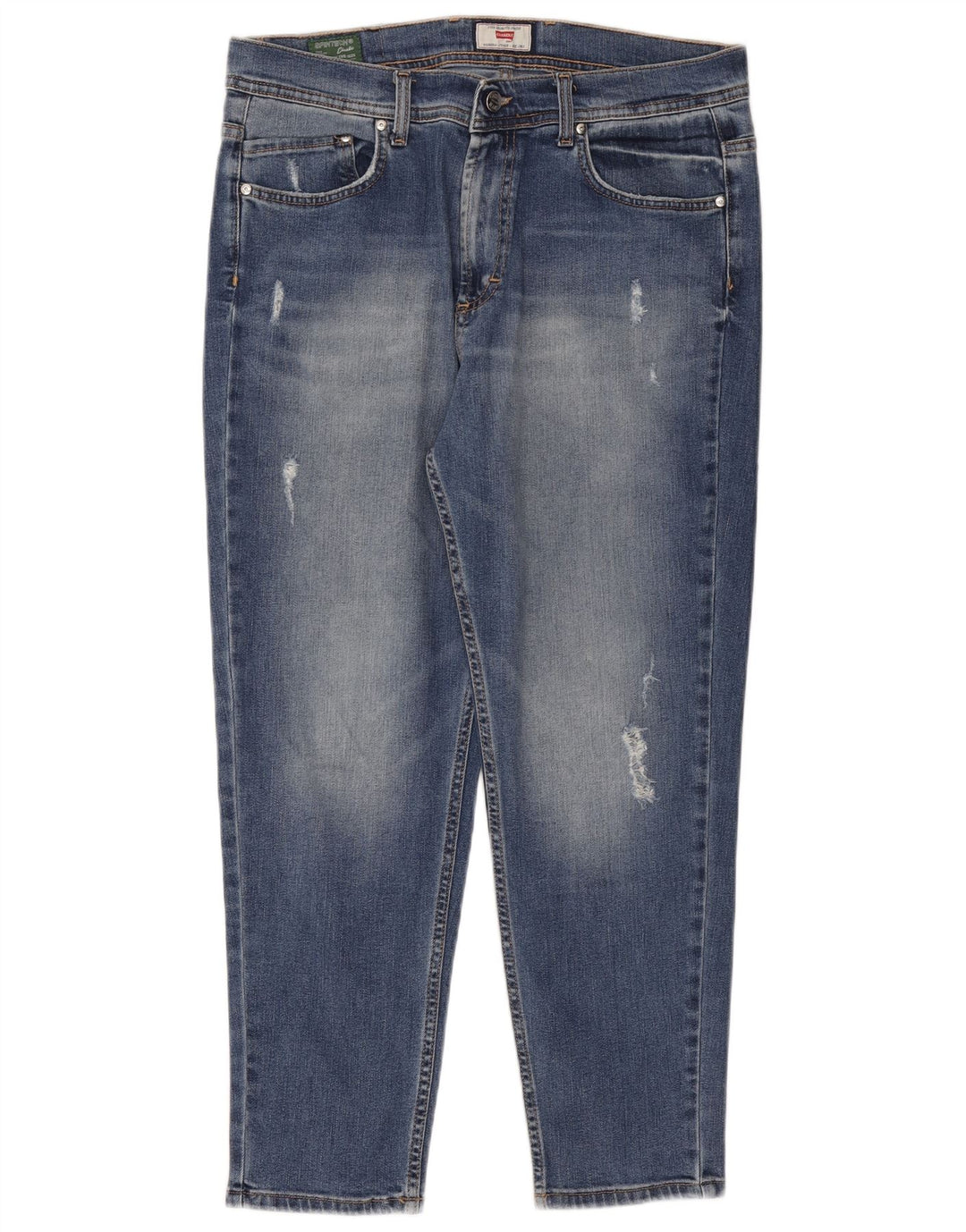 CARRERA Jean fuselé vieilli pour homme IT 50 Large W34 L26 Bleu Coton