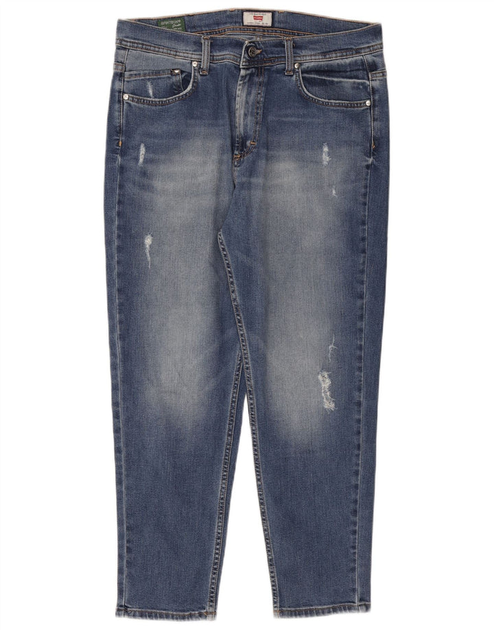 CARRERA Jean fuselé vieilli pour homme IT 50 Large W34 L26 Bleu Coton