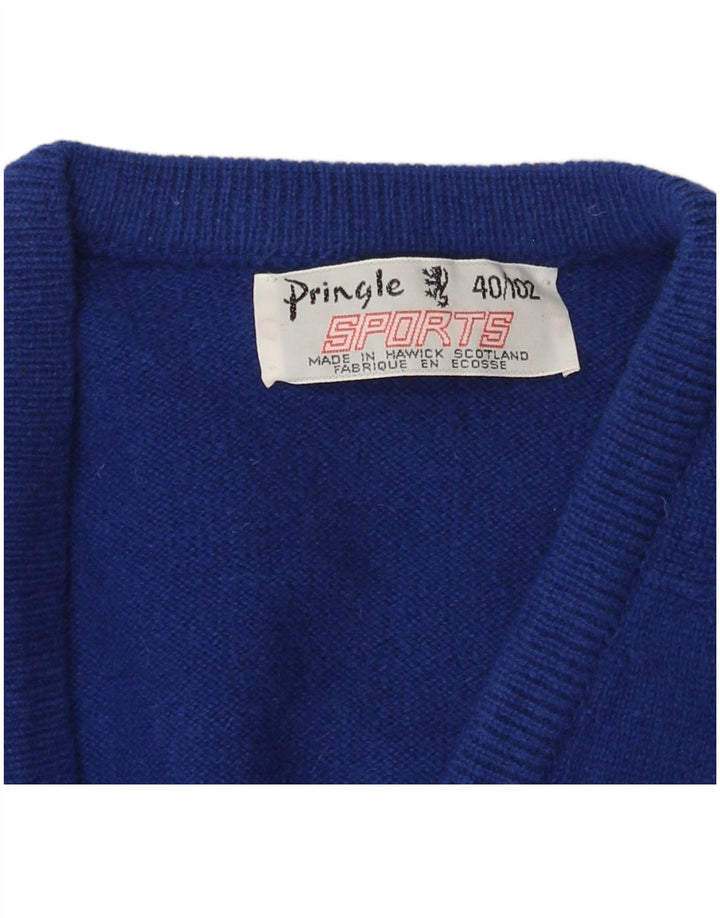 Pringle Pull col V pour homme UK 40 Bleu moyen