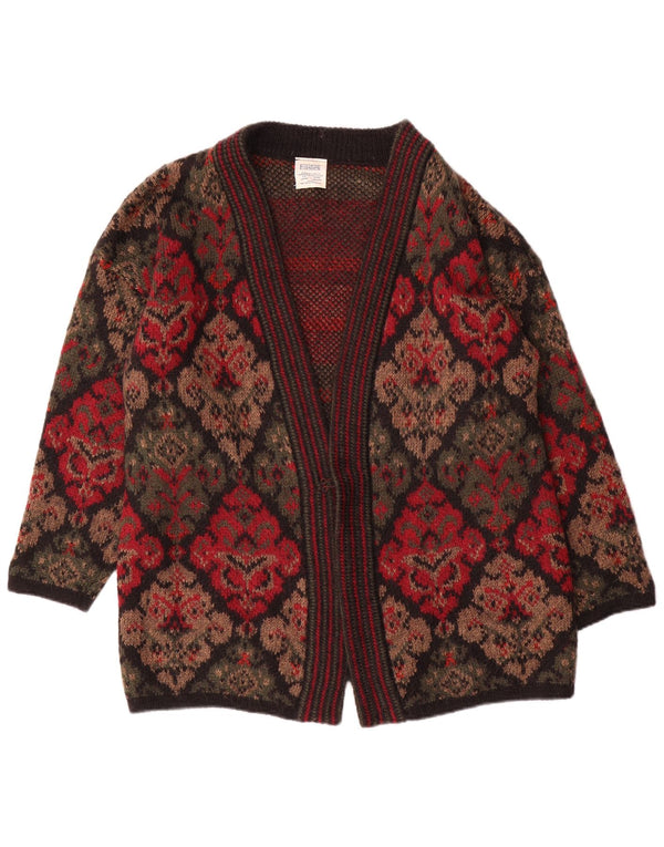 EASTEX Cardigan surdimensionné pour femme UK 16 Grand rouge Fair Isle Acrylique