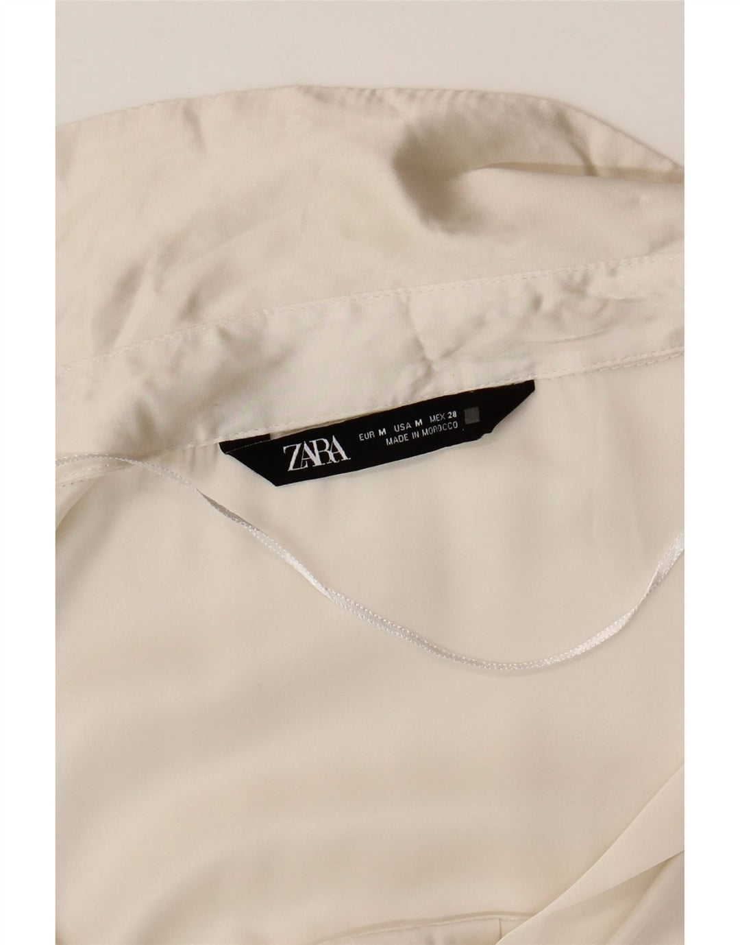 Zara Chemisier surdimensionné pour femme UK 14 Blanc moyen