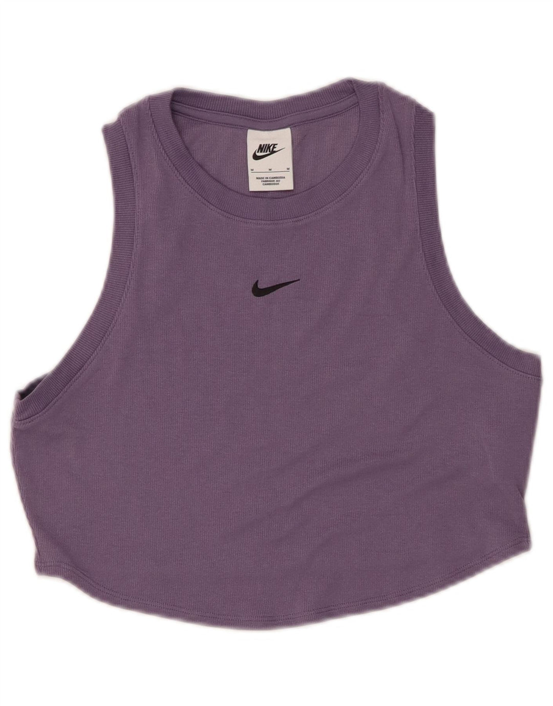 NIKE Débardeur court pour femme UK 12 Violet moyen Polyester