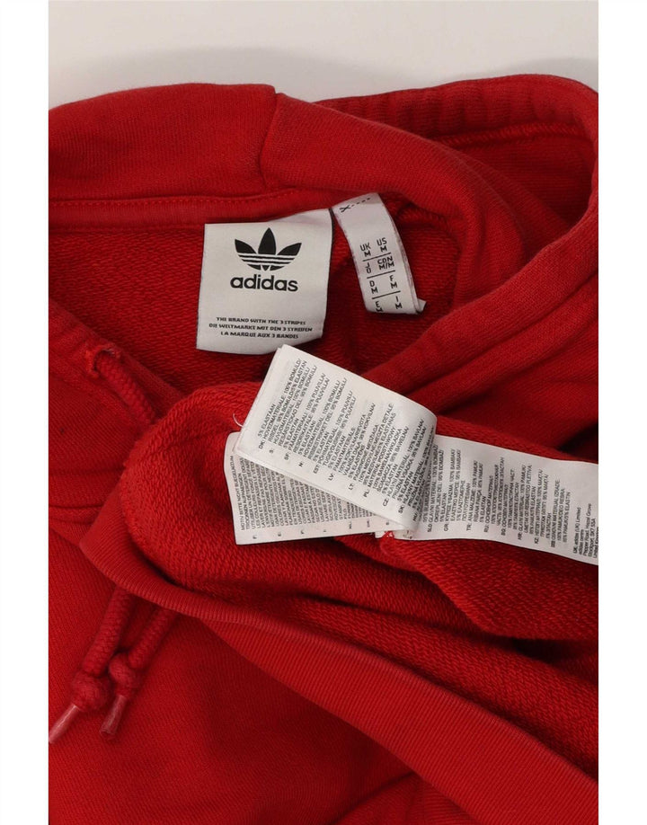 Adidas Pull à capuche pour homme en coton rouge moyen