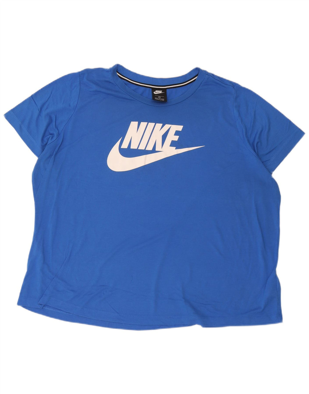 Nike T-shirt graphique pour femme UK 22 3XL Bleu Polyester