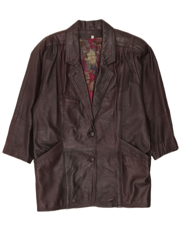 manteau en cuir surdimensionné femme vintage EU 38 Brun moyen