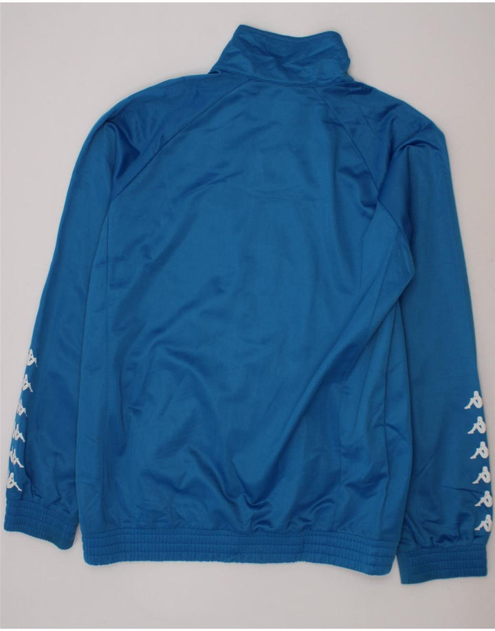 KAPPA Boys Graphic Tracksuit Top Jacket 15-16 Years Blue Polyester Vintage Kappa and Second-Hand Kappa from Messina Hembry 