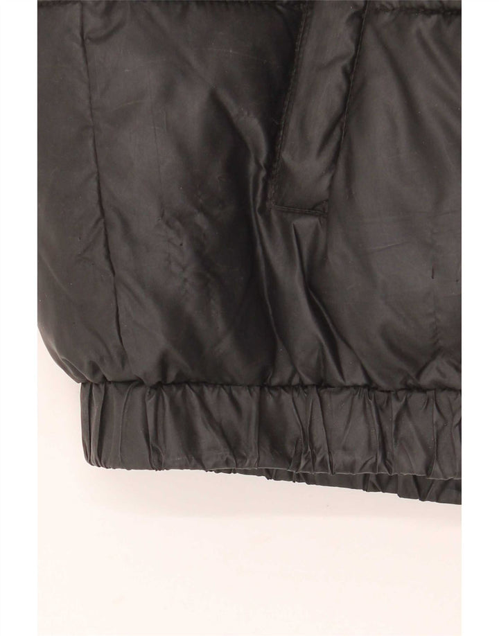 Ellesse Veste matelassée surdimensionnée à capuche pour femme UK 12 Noir moyen Polyester