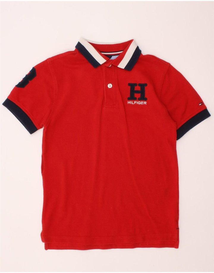 TOMMY HILFIGER Polo Graphique Garçon 6-7 ans Rouge Coton