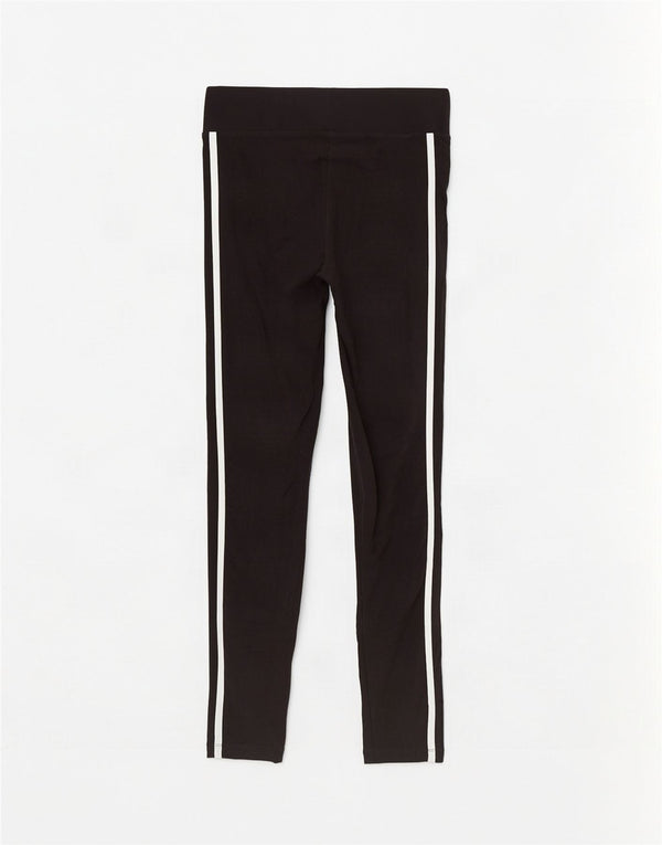 Adidas Leggings Femme UK 14 Coton Noir Moyen