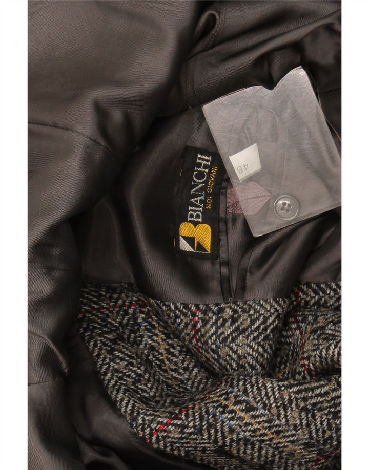 Bianchi Veste Blazer Giovane 2 Boutons Homme IT 48 Gris Moyen à Carreaux