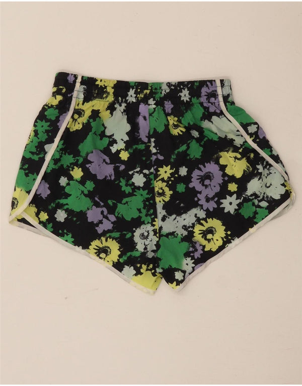 Adidas Short de sport taille haute pour femme UK 8 Small Multicolore Floral